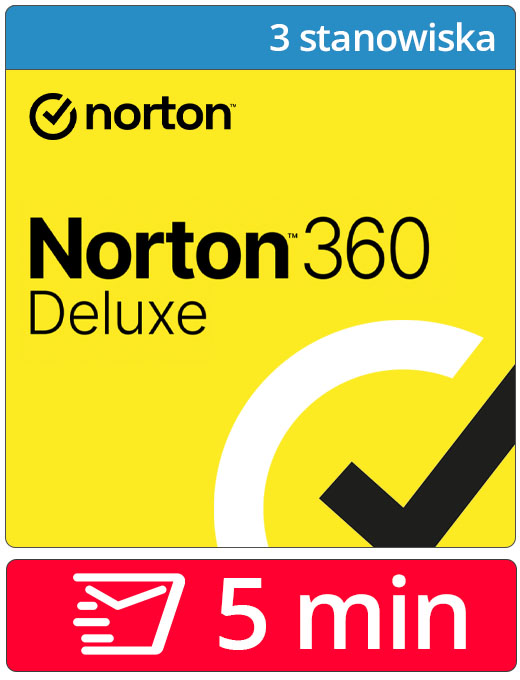 Norton 360 Deluxe 2026 (3 stanowiska, 24 miesiące)