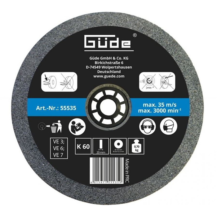 GUDE tarcza szlifierska 150x20mm gr.60 (55535)