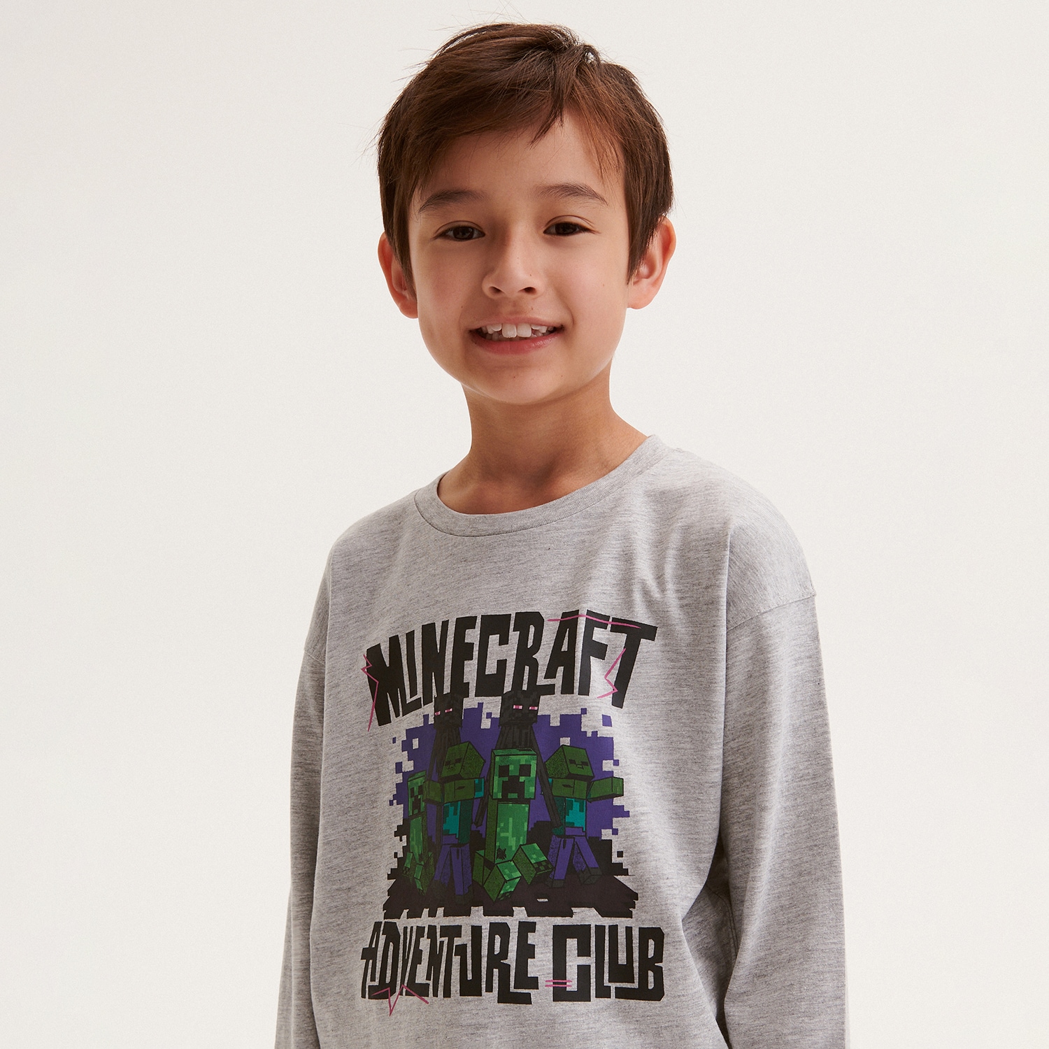 Reserved - Longsleeve Minecraft - Jasny szary