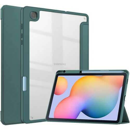 Bizon Etui Case Tab Clear Matt do Samsung Galaxy Tab S6 Lite 2022/2020, ciemnozielone