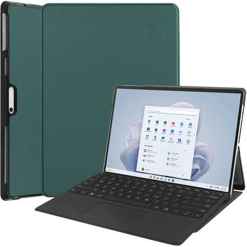 Bizon Etui Case Tab Croc do Microsoft Surface Pro 9, ciemnozielone