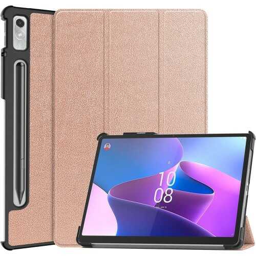 Bizon Etui Case Tab Croc do Lenovo Xiaoxin Pad Pro 2022 / P11 Pro Gen 2, różowozłote