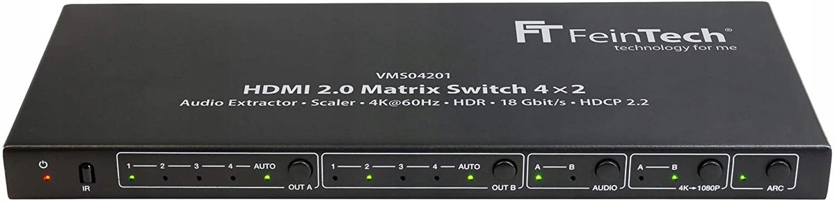 FeinTech VMS04201 Hdmi Matrix Switch 4x2 Ultra Hd