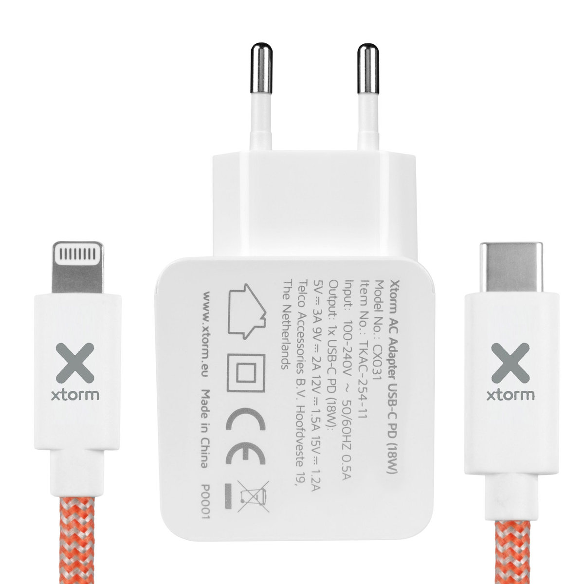 Xtorm XTORM AC Adapter sieciowy USB-C PD 18W+USB-C Lightning KC_45369-0