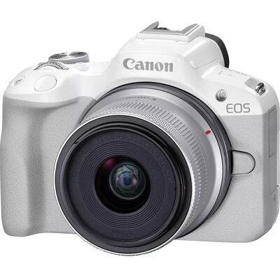 CANON EOS R50 WH Biały + Obiektyw RF-S 18-45mm IS STM