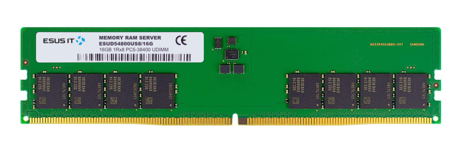 Pamięć RAM 1x 16GB ESUS IT NON-ECC UNBUFFERED DDR5 4800MHz PC5-38400 UDIMM | ESUD54800US8/16G