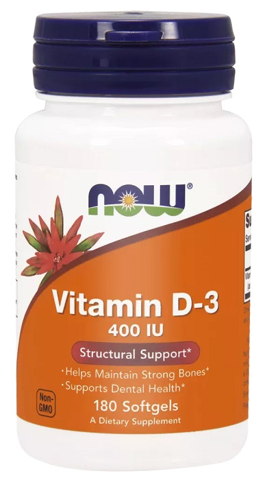 Now Foods Foods FOODS Witamina D-3 400IU 180 kaps. NW504