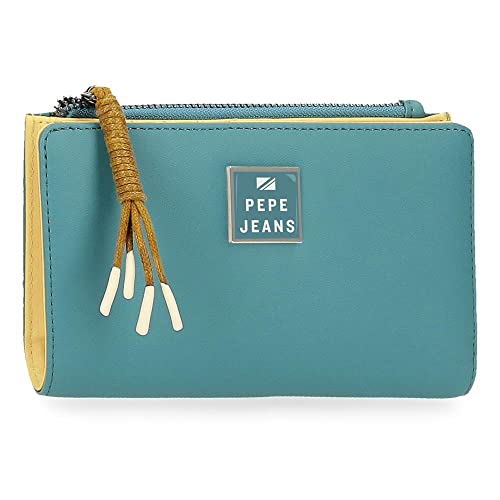 Pepe Jeans Damska torebka z portfelem BEA Bi-Fold, turkusowa, jeden rozmiar, turkusowy, Rozmiar Uniwersalny
