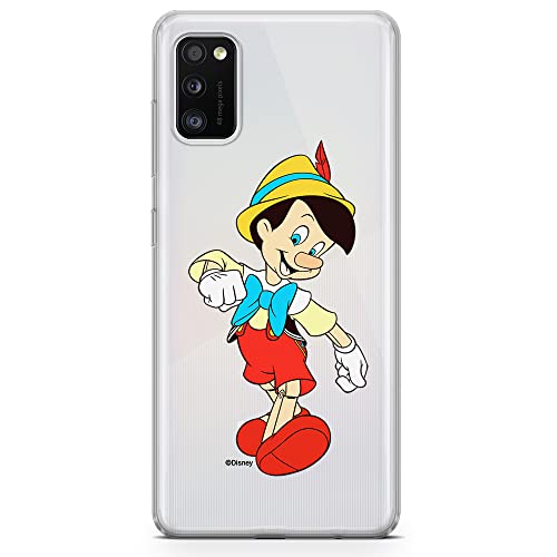 ERT GROUP etui na telefon Samsung A41, case oryginalny i oficjalnie licencjonowany przez Disney, wzór Pinocchio 001, optymalnie dopasowane, plecki z TPU częściowo przeźroczyste