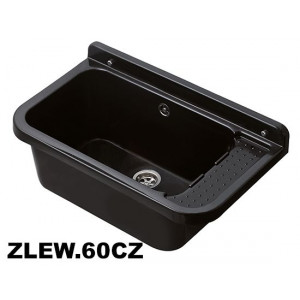 HYDROLAND ZLEW.60 CZARNY Komora gospodarcza czarny 60x34