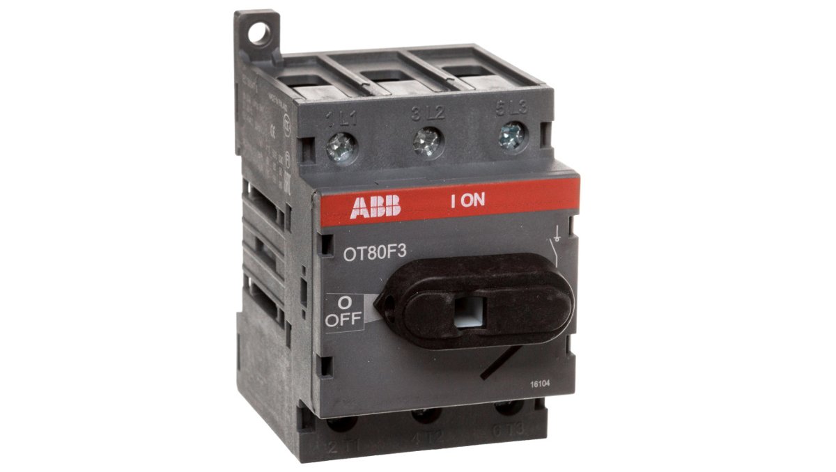 ABB Rozłącznik OT80F3 80A, bez rączki i wałka 1SCA105798R1001