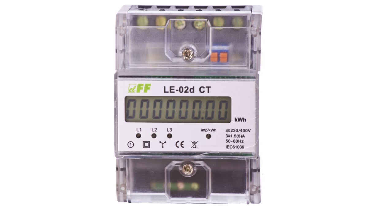SCHNEIDER Licznik-energii-elektrycznej-trójfazowy-z-programowalną-przekładnią-wyświetlacz-LCD-kl1 LE-02D-CT