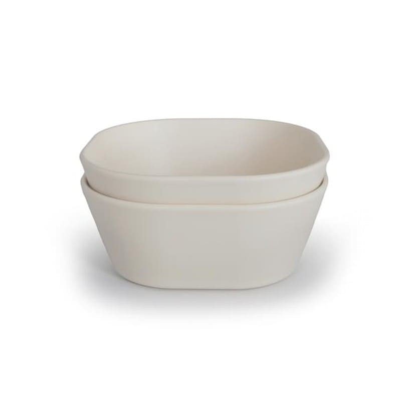 Mushie - 2 miseczki Square Ivory