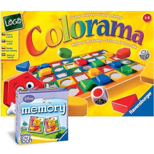 Ravensburger, Colorama, gra planszowa + Kubusiowe Memory