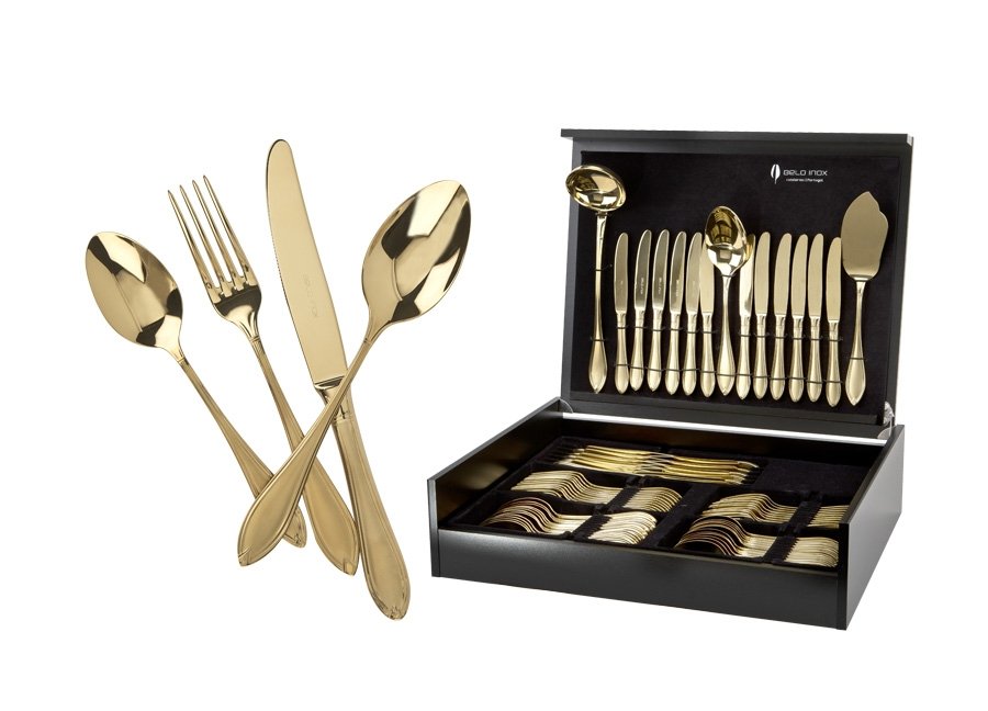 Sztućce Tamisa Satin Titan Gold 12/75 Belo Inox