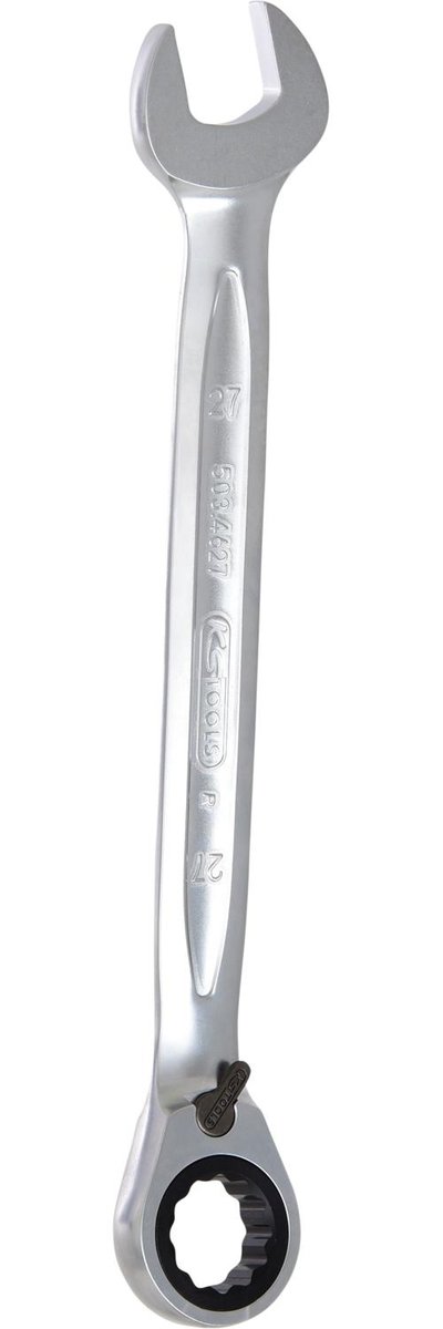 KS Tools 503.4627 Gear Plus zapadkowy klucz płasko oczkowy, przełączany, 27 MM 5034627