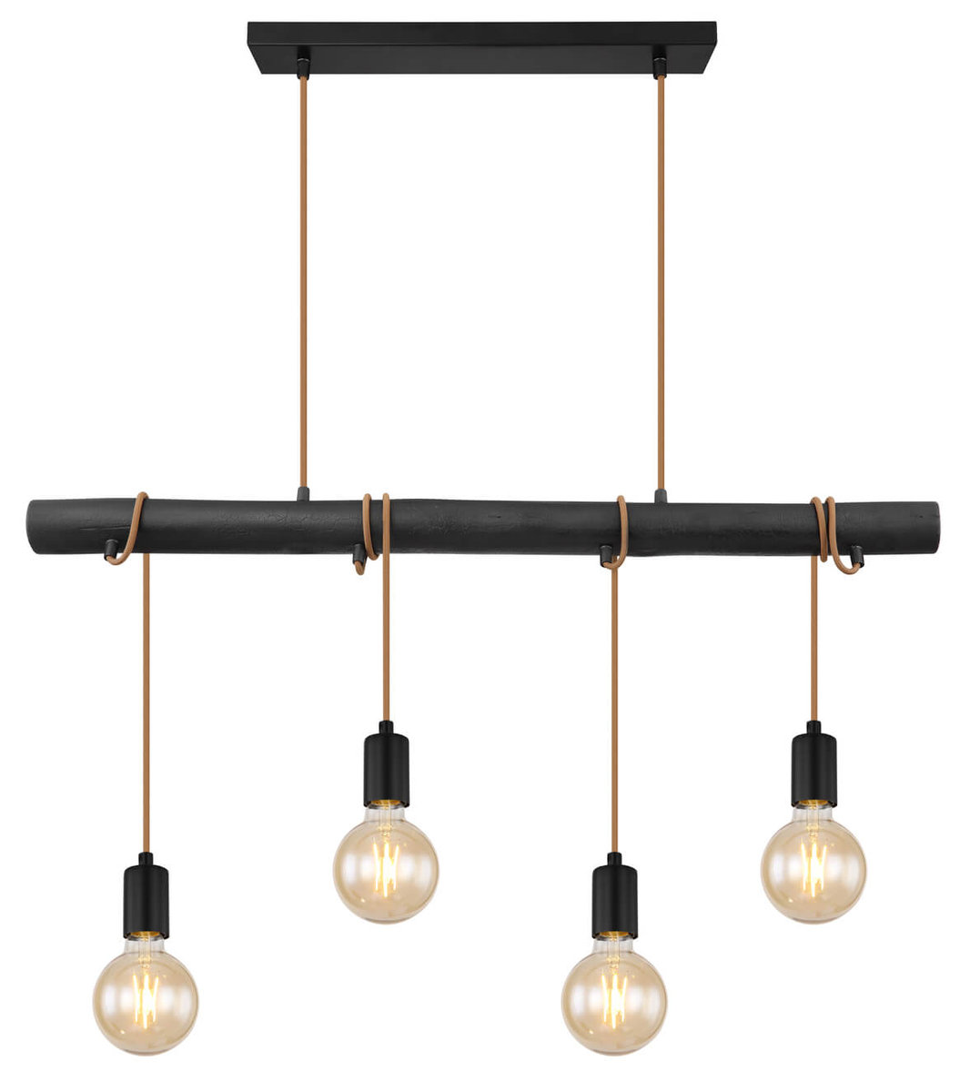 Globo Leo 15459-4H lampa wisząca zwis 4x60W E27 czarna