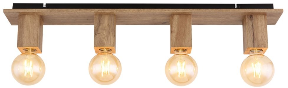Globo Erna 15655-4D plafon lampa sufitowa 4x60W E27 drewniany