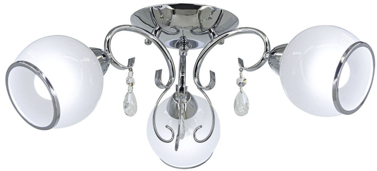 Lampa sufitowa glamour ELM8875/3 8C z kryształkami chrom