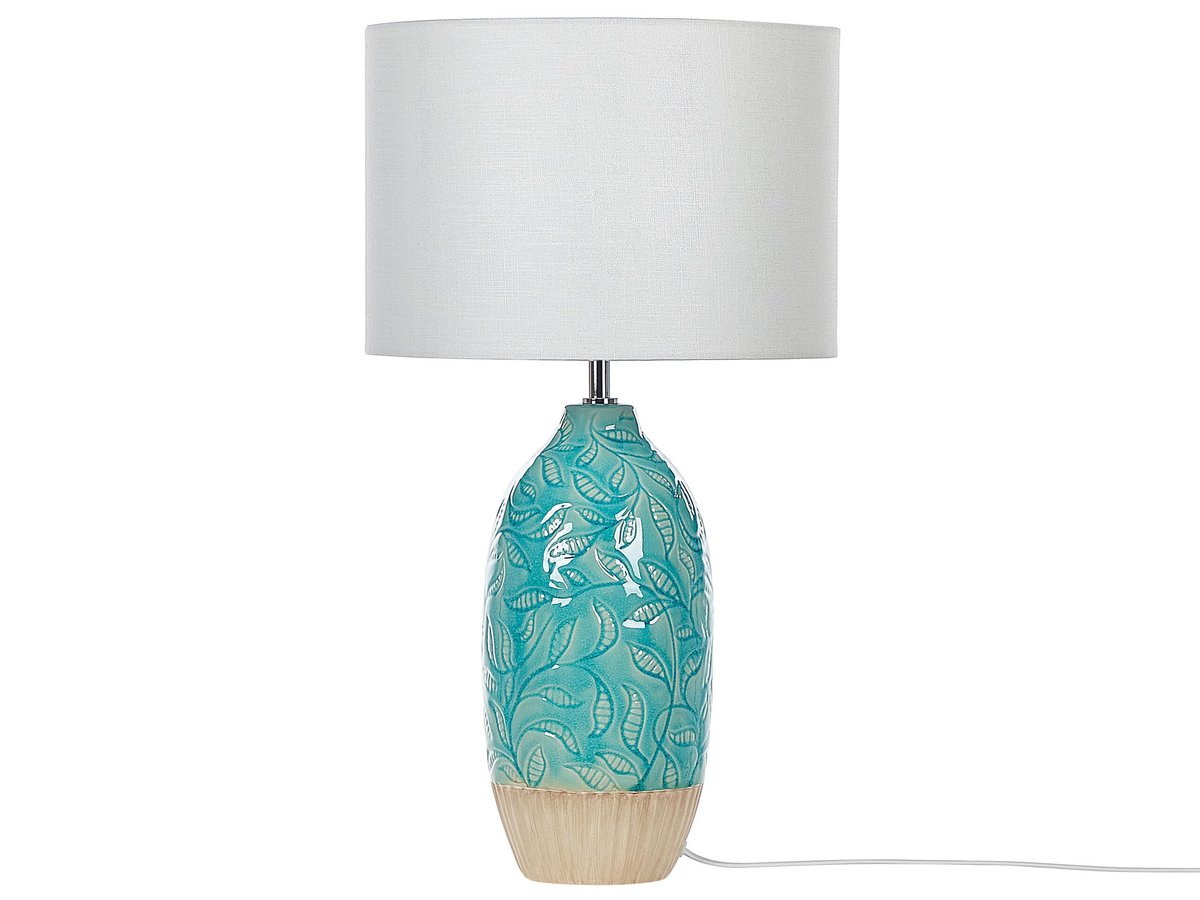 Lampa Stołowa Ceramiczna Turkusowa Ataba