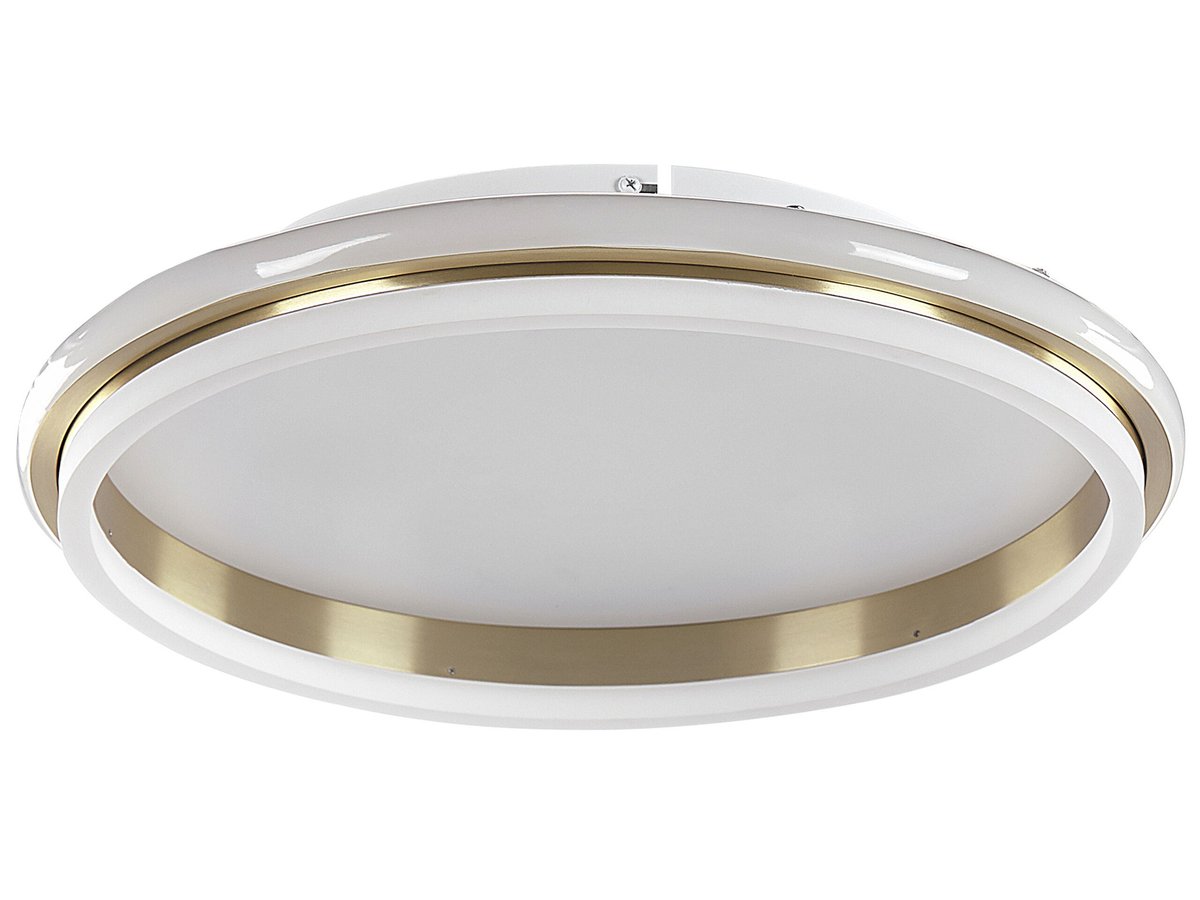 Lampa Sufitowa Led Metalowa ⌀ 64 Cm Biało-złota Taping!