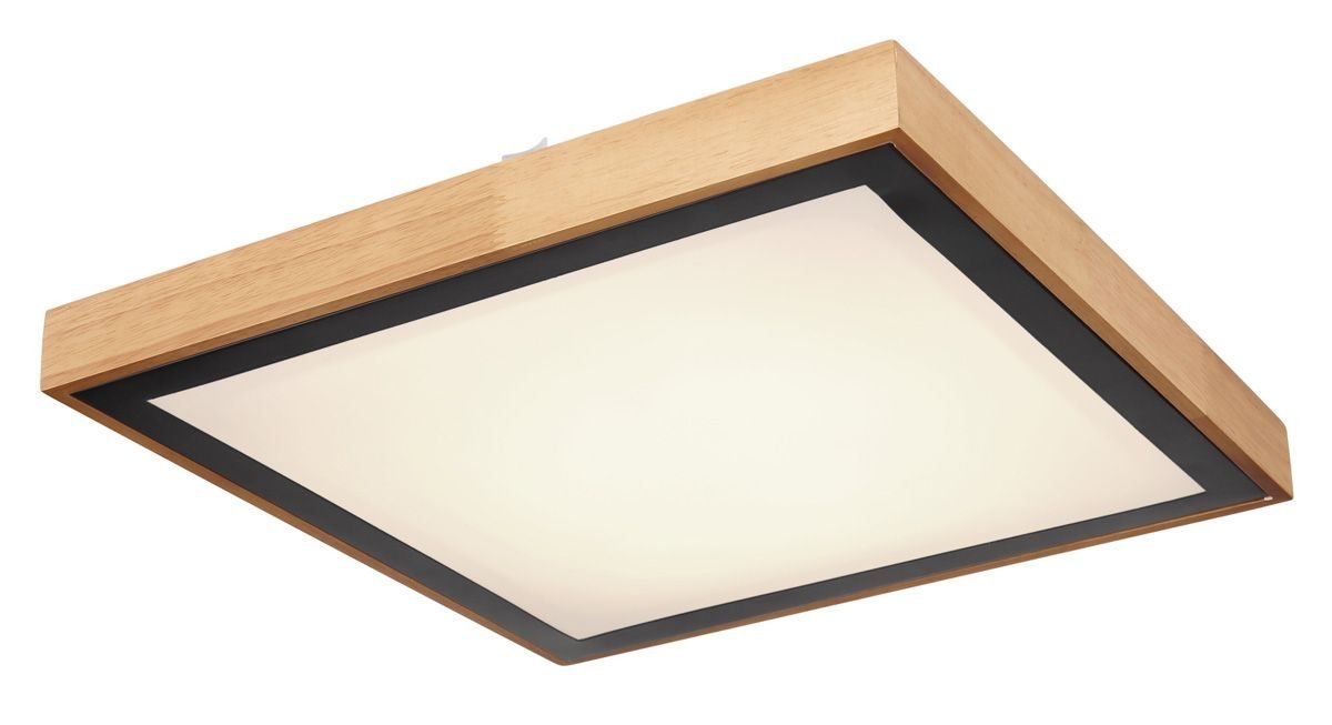 Globo Bruno 41764-24Q plafon lampa sufitowa 1x24W LED 3000-4500-6000K czarny/drewniany