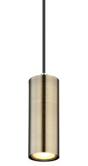 Globo Robby 57911HM lampa wisząca zwis 1x35W GU10 mosiądz/czarna