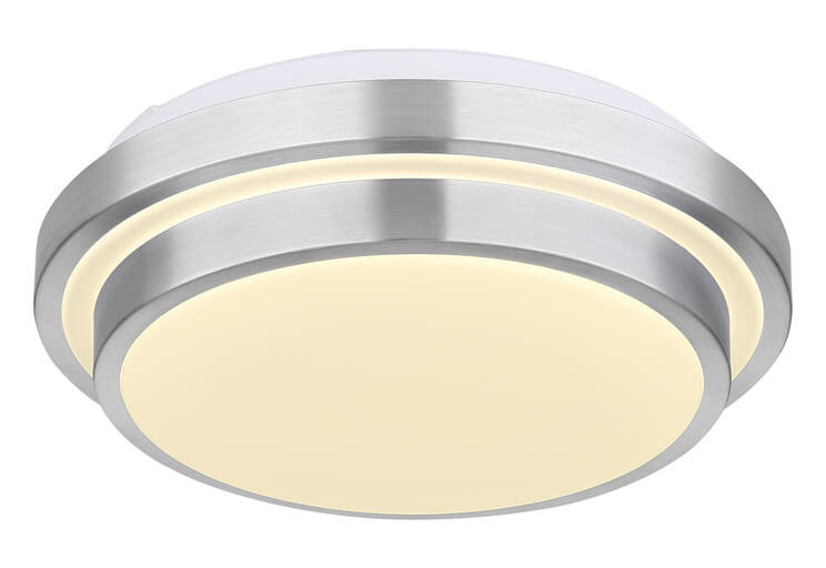 Globo Gregory 41762S plafon lampa sufitowa 1x18W LED 4000K aluminium/opalizowany