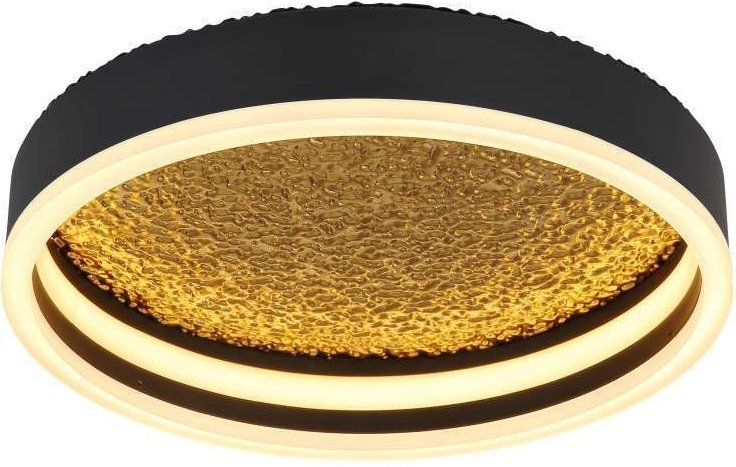 Globo Hedi 48460-24 plafon lampa sufitowa 1x24W LED 3000K czarny/złoty