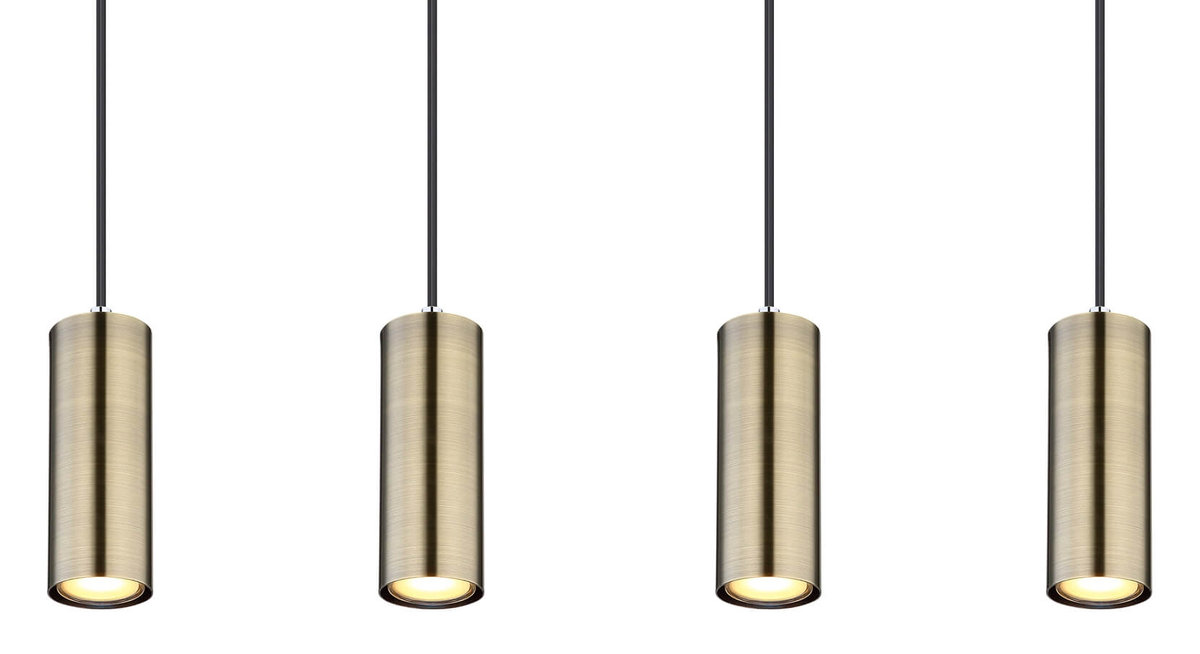 Globo Robby 57911-4HM lampa wisząca zwis 4x35W GU10 mosiądz/czarna