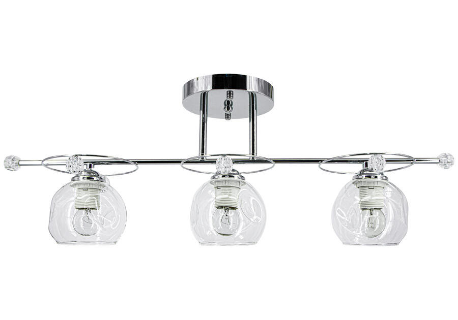 Szklana lampa natynkowa ELM8820/3 8C jadalniana chrom