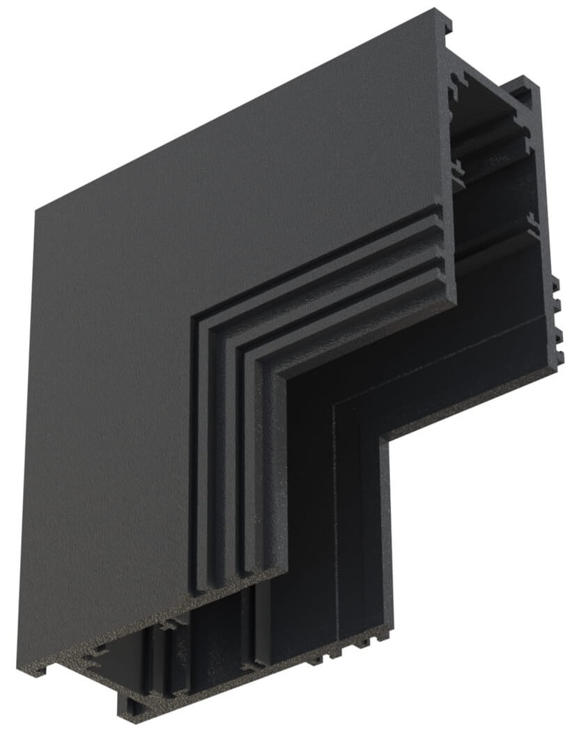 Łącznik kątowy podtynkowy 10160 do systemu magnetycznego czarny