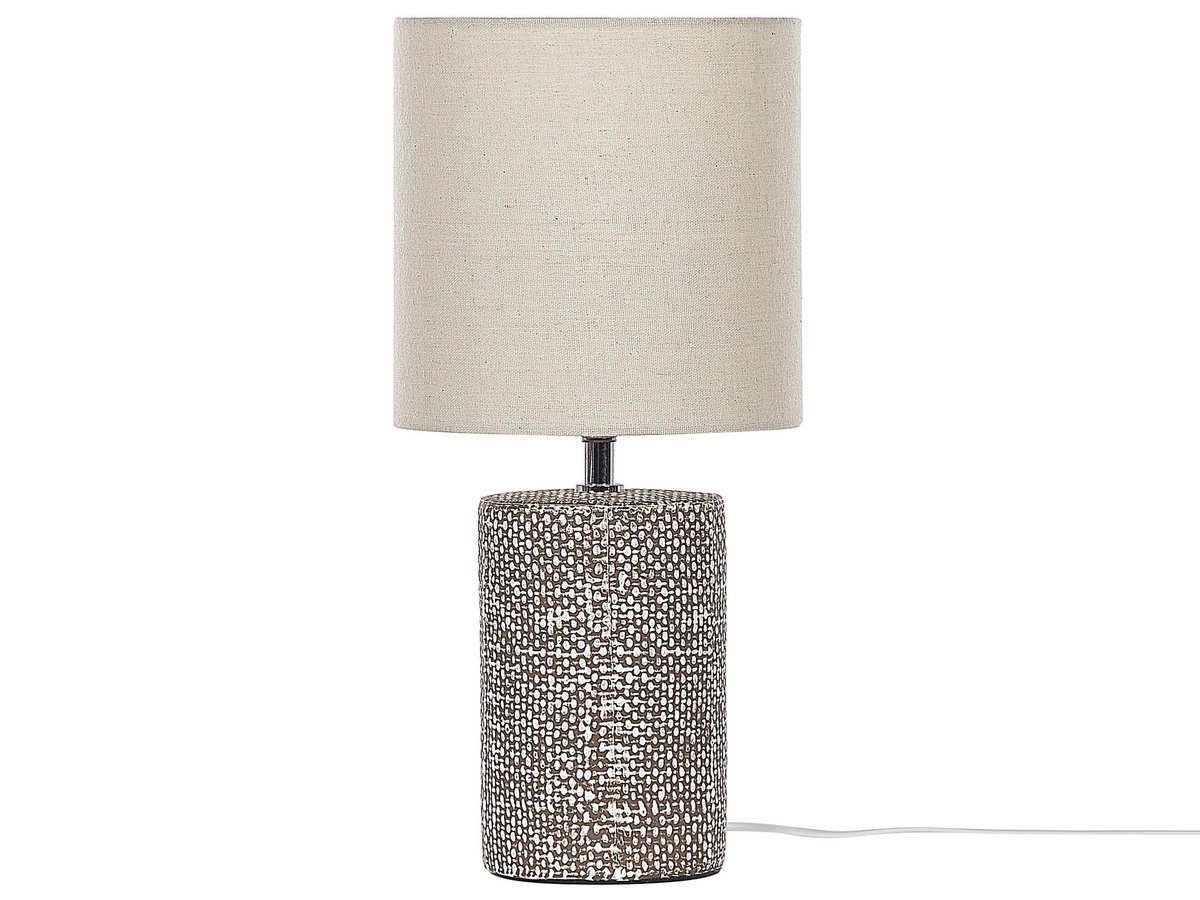 Lampa Stołowa Ceramiczna Brązowa Ider!