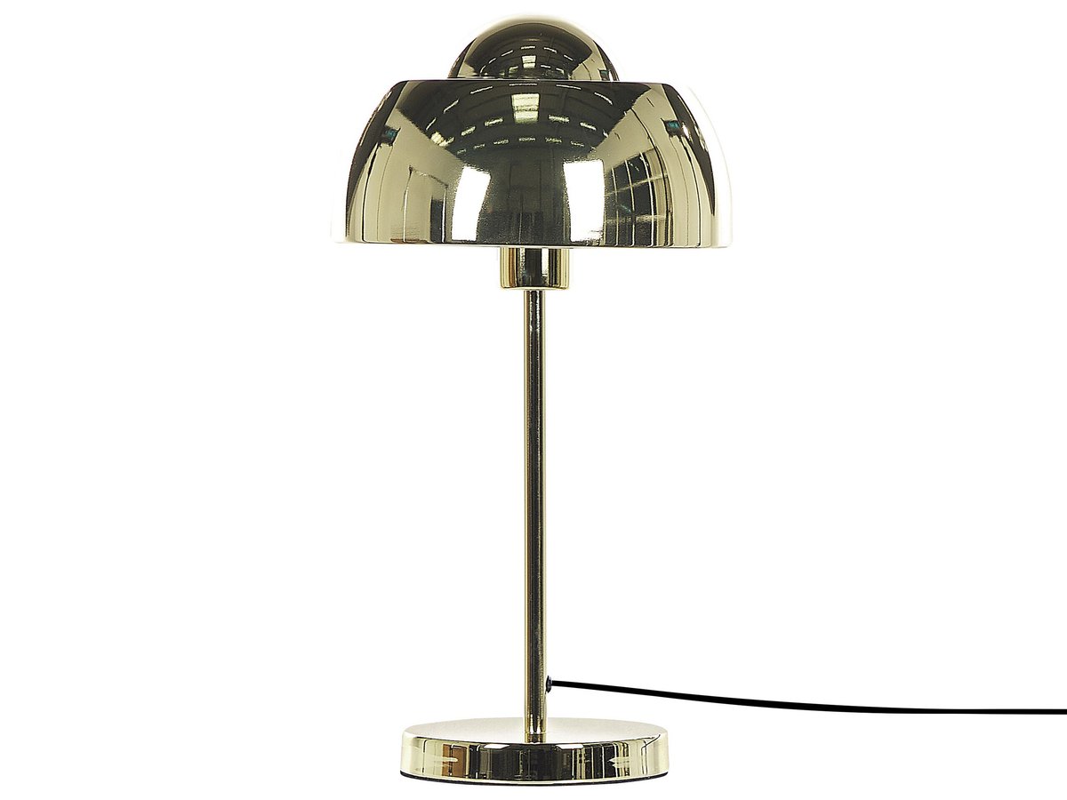Lampa Stołowa Metalowa Złota Senette