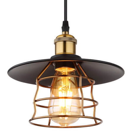 Globo Viejo 15086BH lampa wisząca zwis 1x60W E27 czarna/miedziana