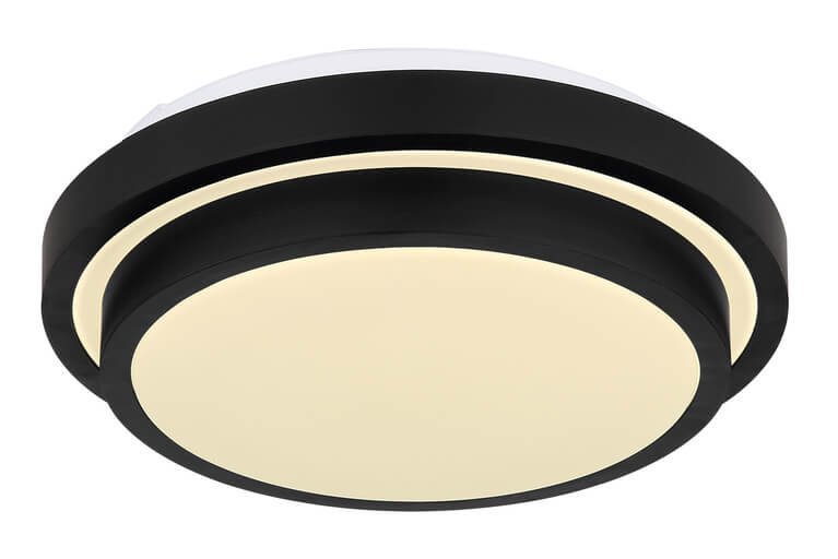 Globo Gregory 41762BS plafon lampa sufitowa 1x18W LED 4000K czarny/opalizowany
