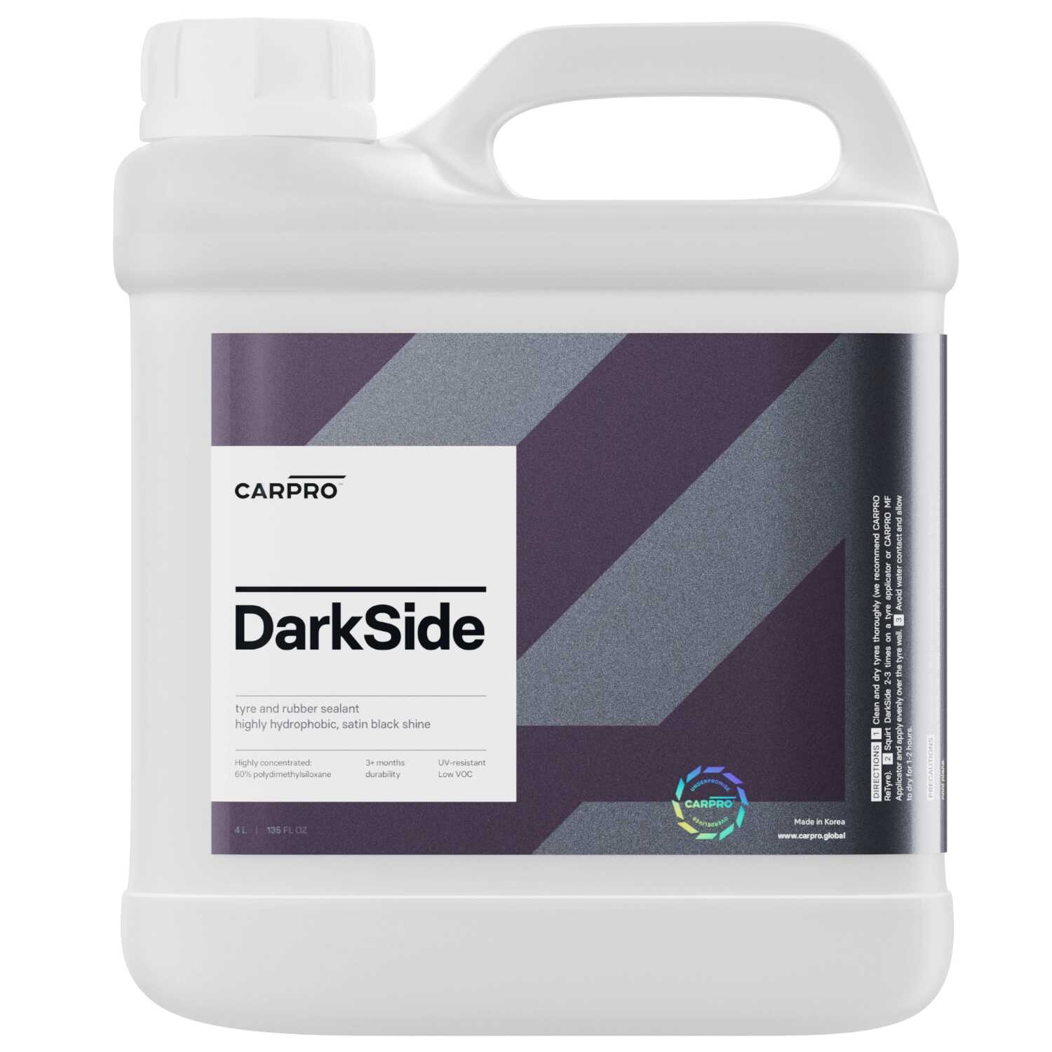 CarPro DarkSide  trwały dressing do opon i gumy, satynowe wykończenie 4L