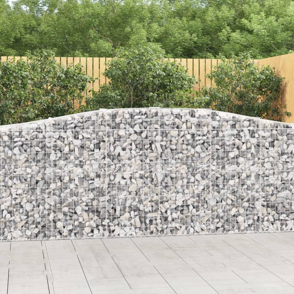 VidaXL Kosze gabionowe, 20 szt, 400x50x100/120cm, galwanizowane żelazo