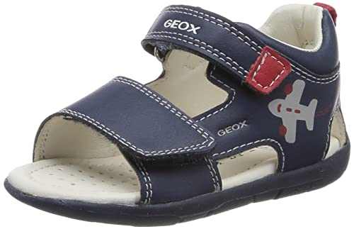 Geox Sandały chłopięce B TAPUZ Boy Sandal, LT Navy/RED, 21 EU, Lt Navy Red, 21 EU