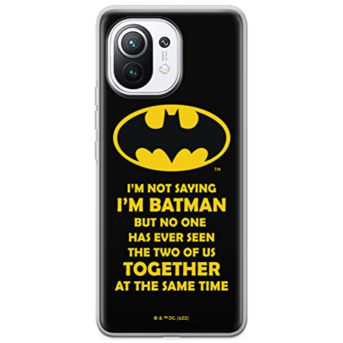 ERT GROUP etui na telefon Xiaomi 11, case oryginalny i oficjalnie licencjonowany przez DC, wzór Batman 053, optymalnie dopasowane, plecki z TPU
