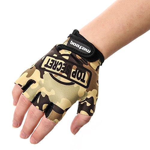 Dziecięce rękawiczki rowerowe Meteor Unisex Bike - żelowe rękawiczki BMX, MORO, Gr.-Jr XS / szerokość dłoni- 6-6,5cm