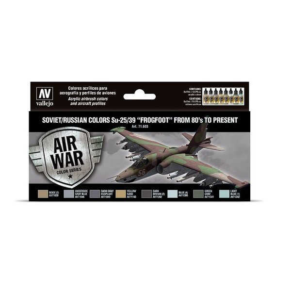 Vallejo Zestaw Air War 8 farb - Soviet / Russian colors Su-25/39 