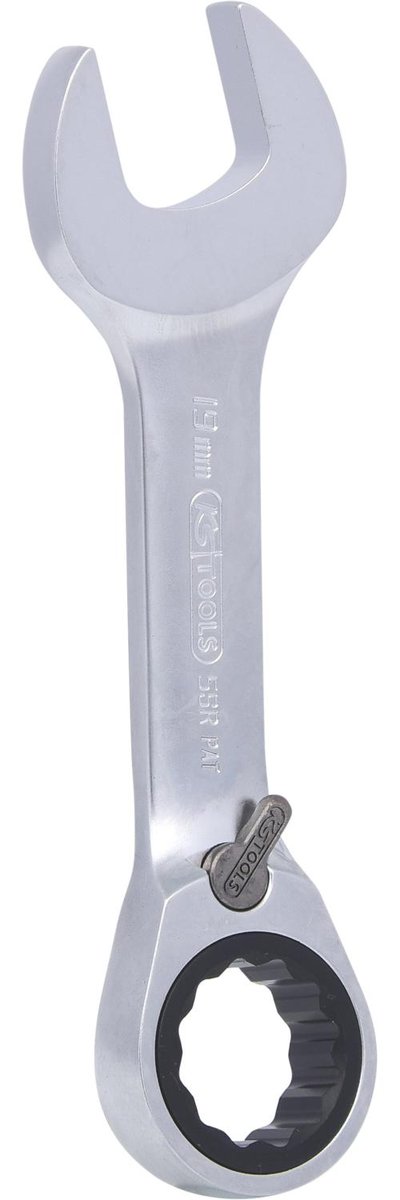 KS Tools 503.4642 Gear Plus grzechotka kluczy pierścieniowych szczękowych, bardzo krótki, 19 MM 503.4642