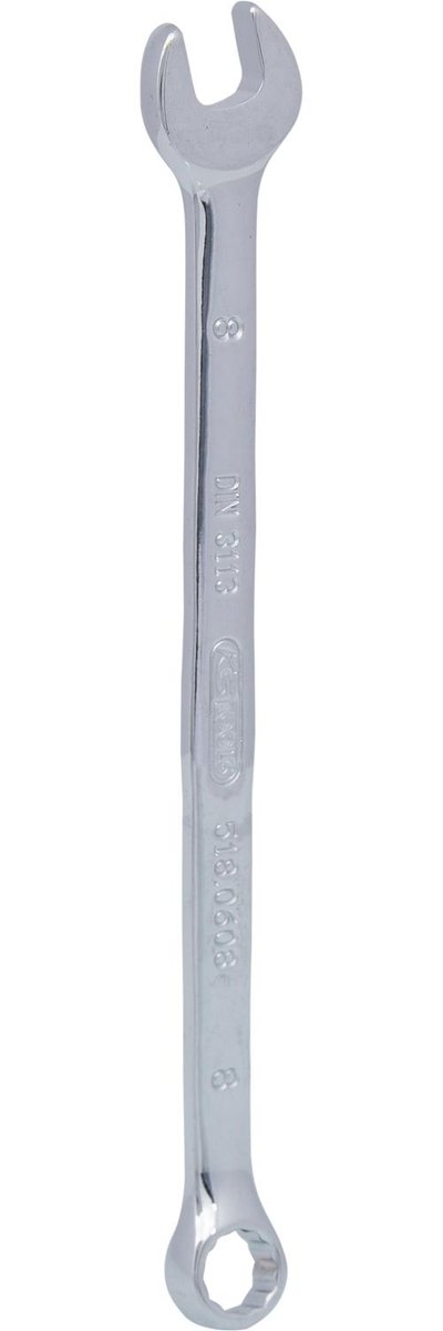 KS Tools Klucz płasko-oczkowy 8 MM DIN 3113 140,00 mml, chromowany, polerowany na wysoki połysk 518.0608