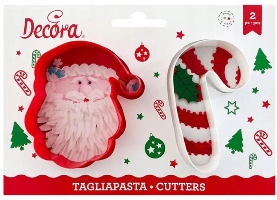 Foremki Plastikowe Mikołaj Cukierek 2Szt. Decora