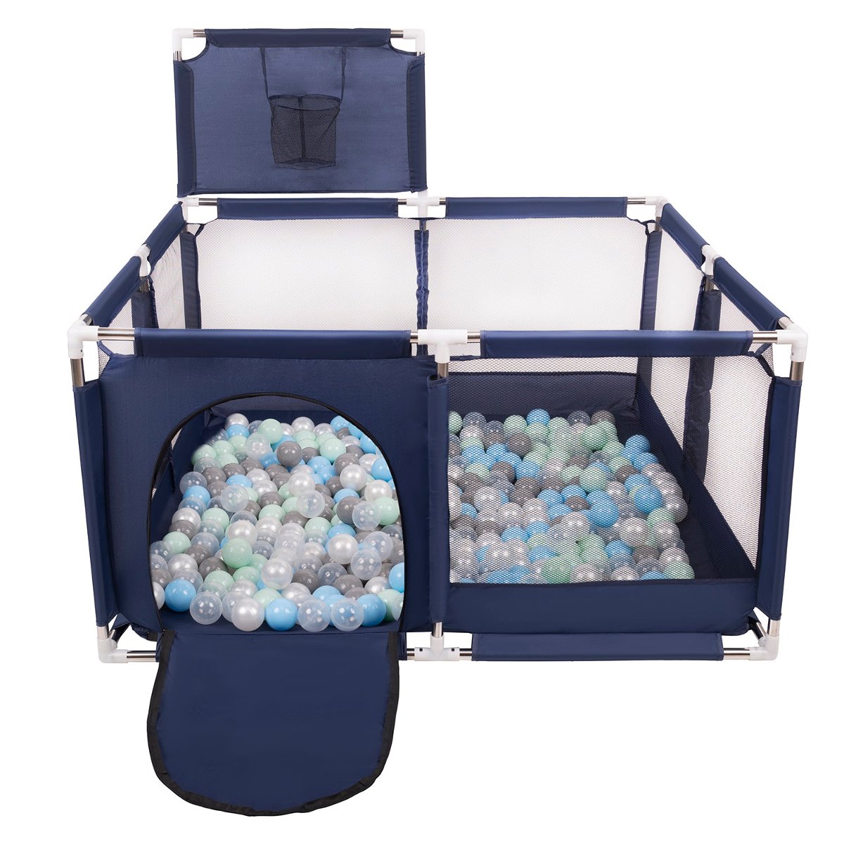 Selonis Boisko KK-100X z piłeczkami 6cm niebieski: perła-szary-transparent-babyblue-mięta 125x125x105/100piłek