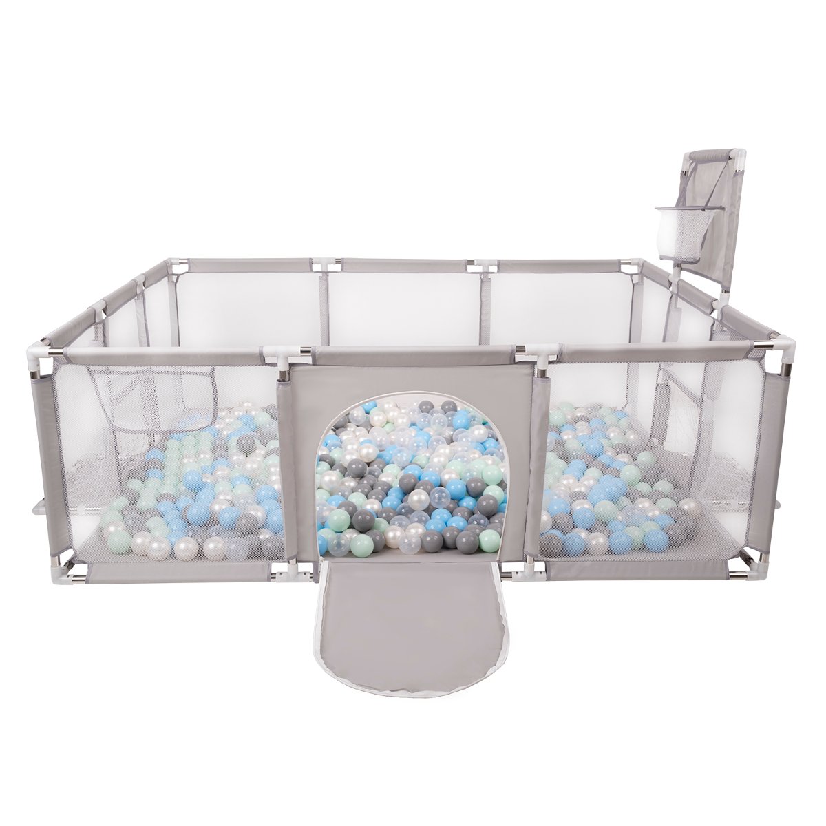 Selonis Boisko BO-100X z piłeczkami 6cm szary: perła-szary-transparent-babyblue-mięta 180x122x62/900piłek