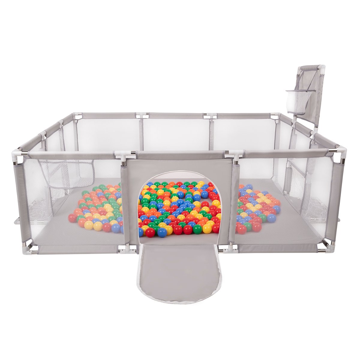 Selonis Boisko BO-100X z piłeczkami 6cm szary: żółty-zielony-niebieski-czerwony-pomarańcz 180x122x62/100piłek