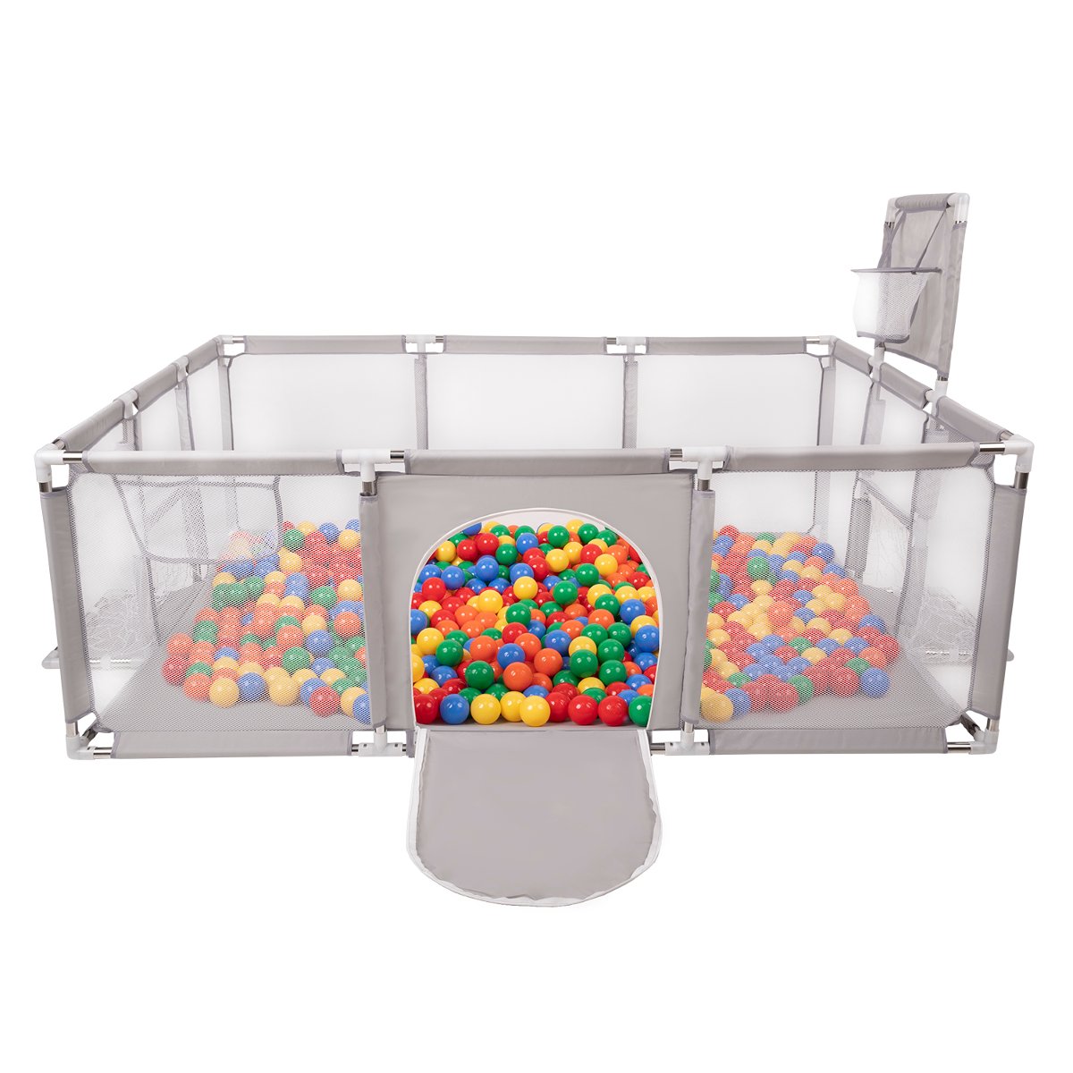Selonis Boisko BO-100X z piłeczkami 6cm szary: żółty-zielony-niebieski-czerwony-pomarańcz 180x122x62/900piłek