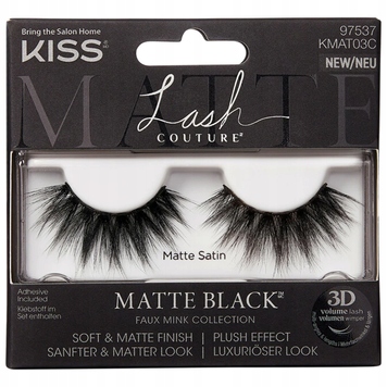 Kiss sztuczne rzęsy Faux Mink Matte Black Satin 3D